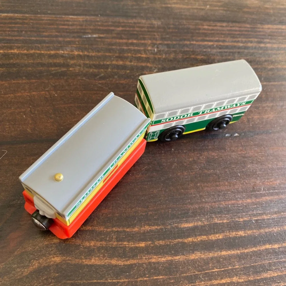 Thomas Wooden Railway Flora the Steam Tram and Sodor Tramways Car Learning Curve
